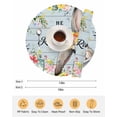 thumbnail image 6 of 13 Inch Round Placemats Set of 6, Easter Non Slip Heat Insulation PP Table Mats, Spring Farmhouse Bunny Flower Blue Wood Grain Washable Place Mats for Kitchen Dining Party Table Decor, 6 of 7