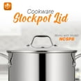 thumbnail image 2 of Cookware Stockpot Lid, See Through Tempered Glass Lids, Works with Model: NCSP8, Stain Resistant and Easy to Clean, 2 of 5