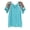 Blue, variant on Aayomet Womens T Shirts Women Short Sleeve V Neck Curved Hem Tunic Tops T Shirts,Blue L
