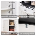 thumbnail image 5 of 72" Tall Bookshelf with Storage Cabinet, 7-Tier Bookcase with Drawer, Display Book Shelf Book Organizer, Home Decor Wood Furniture for Office, White, 5 of 8