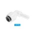 thumbnail image 3 of Uxcell 1/4" Water Pipe Stem Elbow Connector Push to Connect Fitting, 10 Pack White, 3 of 5