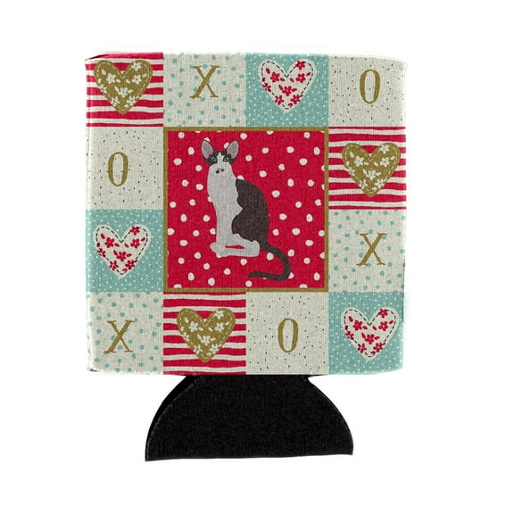 Carolines Treasures CK5776CC Oriental Bicolor Cat Love Can or Bottle Hugger Can Hugger multicolor