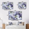 thumbnail image 4 of Designart "Purple grey Lilies Bloom Fragrant IV" Floral Metal Wall Decor Set, 4 of 5