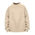 thumbnail image 5 of Womens Oversized Sweatshirts Turtleneck Pullover Long Sleeve No Hood Tops Fall Fashion Outfits 2025 Clothes Khaki XL, 5 of 6