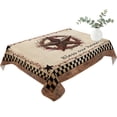 thumbnail image 2 of Western Star Vintage Table Cloth Waterproof Tablecloths, Country Texas Stars Buffalo Plaid Brown Tablecloth Dining Table Cover for Kitchen Party Tabletop Outdoor, Rectangle Tablecloth 52x70 Inch, 2 of 9