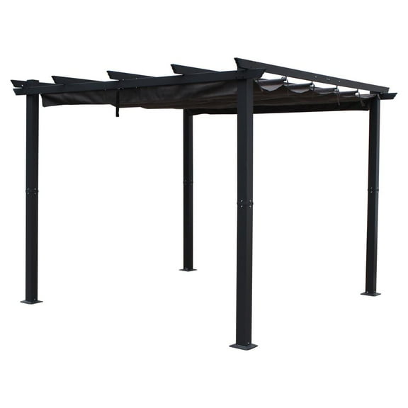 3 Meter Aluminum Framed Pergola, Grey