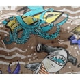 thumbnail image 5 of oneOone Viscose Chiffon Light Brown Fabric Ocean Life Sewing Craft Projects Fabric Prints By Yard 42 Inch Wide, 5 of 6