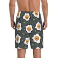 thumbnail image 3 of Kdxio Cute Poached Eggs Print Mens Sleep Shorts Bottoms Soft Comfy Pajama Wear Pants with Drawstring Pockets, 3 of 7