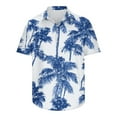 thumbnail image 4 of ZCFZJW Tropical Palm Tree Graphic Shirts for Men Summer Short Sleeve Button Down Hawaiian T-Shirts Trendy Oversized Regular Fit Beach Vacation Tees Tops Blue XXL, 4 of 5