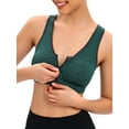 thumbnail image 3 of FOCUSSEXY Front Zipper Sports Bras with Removable Pad for Women Wireless Racerback Yoga Bras Post-Surgery Bra Workout Gym Tank Tops Vest, 3 of 8