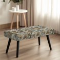 thumbnail image 4 of XYZCANDO Dust Resistant Bench Seat Protection, Woodland Oak Leaf Camouflage Pattern Polyester Spandex Fabric Washable Bench Seat Slipcover for Dining Room Bedroom, 4 of 9