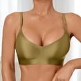 thumbnail image 2 of Kvture Scalloped Satin Bras for Women Comfort Adjustable Strap No Underwire Full Coverage Everyday Bra Green Bra XL, 2 of 5