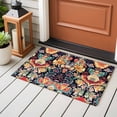 thumbnail image 5 of Vintage Flowers Bathroom Mat 2x3 FT, Non Slip Small Kitchen Mat, Ethnic Boho Floral Botanical Black Washable Soft Backed Front Door Throw Rug Non-Shedding Indoor Outdoor Doormat for Entryway Sink, 5 of 9