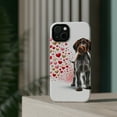 thumbnail image 4 of DistinctInk Tough Case for Apple iPhone 13 MINI (5.4" Screen), Compatible with MagSafe Charging - Valentine's Day German Wirehaired Pointer Puppy, 4 of 6