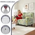 thumbnail image 4 of TSOVTHRID Floral Leaf Print 6 Pieces Reclining Loveseat Slipcover, 2 Seat Stretch Loveseat Recliner Cover Recliner Sofa Cover, Furniture Protector, 4 of 7