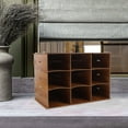 thumbnail image 1 of LABSERRON File Organizing Box Multi-functional Wood Light Brown 1Pcs, 1 of 6