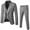 Grey, variant on MNCEKFOD 3 Piece Slim Fit Dress Suit Business Wedding Suit Vest Coats and Pants Black L