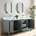 thumbnail image 6 of Vanity Art 72” Double Sink Bathroom Vanity Cabinet with Engineered Marble Countertop, 6 of 12