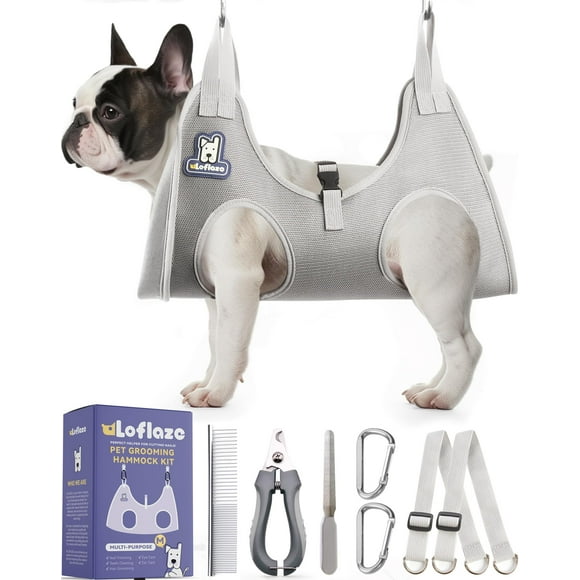 Arnés Hamaca de Grooming Loflaze para Perros y Gatos con Cortauñas