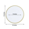 thumbnail image 5 of BalsaCircle 24 Gold 13" Acrylic Wooden Textured Round Plastic Charger Plates Starburst Trim, 5 of 6