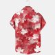 thumbnail image 4 of Blusa y camisa de manga corta con cuello vuelto Camisa casual para hombre Camisa de bolos vintage de manga corta Camisas de verano de playa cubana Camisa abotonada Blusa de poliéster para hombre, 4 of 5
