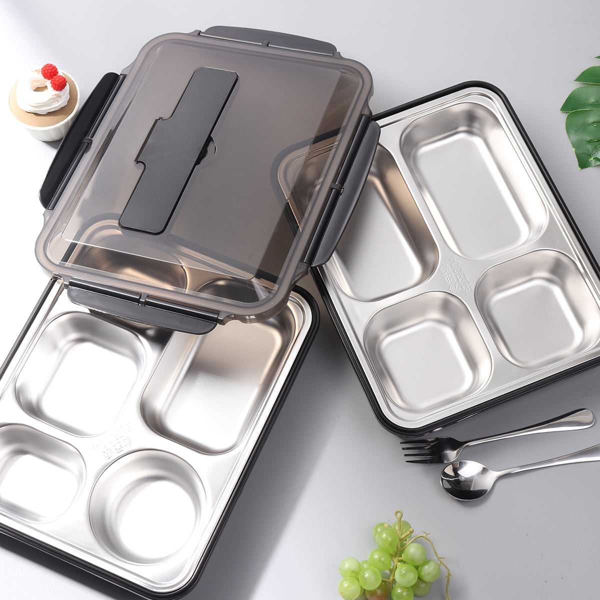 Bento Box,1500ml Stainless Steel Lunch Box,Versatile 4-Compartment Portable  Lunch Box Container-Sala…See more Bento Box,1500ml Stainless Steel Lunch