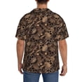 thumbnail image 3 of Kdxio Men's Hawaiian Shirt for Men Short Sleeve Shirt Brown Camouflage Skull Summer Casual Holiday Beach Button Down T-Shirts, 3 of 5