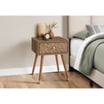 thumbnail image 2 of Contemporary Home Living 20.25" Walnut Brown and Gold Mid Century Square Accent Table with Storage, 2 of 4