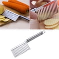 thumbnail image 3 of Stainless Steel Wave Cutter Crinkle Cutting ToolFrench Fry Potato Slicer Cutter, 3 of 8
