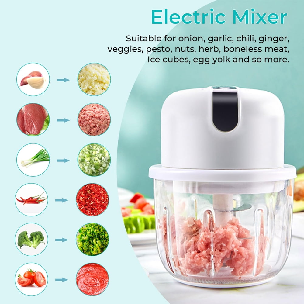 Electric Garlic Chopper Multi-Function Food Processor Blenders For Kitchen USB Charging Meat Grinder Kitchen Tools