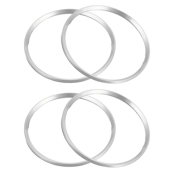 Unique Bargains Car Wheel Hub Center Cap Ring for Cadillac XT5 SRX XTS ATS CT6 Aluminum Alloy Silver Tone (Set of 4)