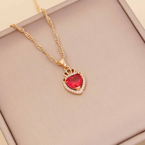 Collar para mujer, joyería para mujer, joyería para mujer, collar multicolor de moda para mujer, colgante de cadena de clavícula de cristal, collar para mujer