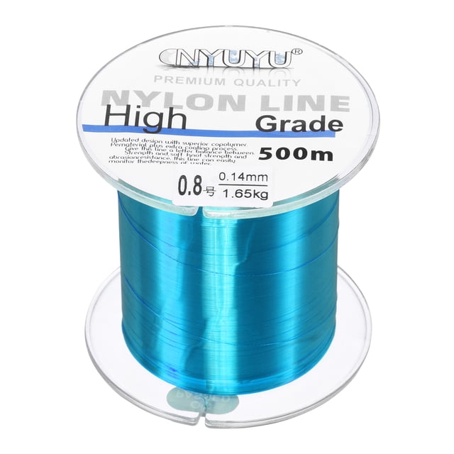 Uxcell 547Yard 3Lb Fil de Pêche en Nylon Monofilament Enduit de Fluorocarbone Bleu Ciel