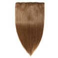 thumbnail image 4 of 100% Human Hair Clip In Hair Extensions 15 Colors Can Curly Dyed Washed 1 Piece/5 Clips Light Brown 18”-50g, 4 of 6