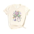 thumbnail image 7 of Fun Easter Nurse Shirt for Women - Cute Bunny Bow Stethoscope Graphic Tee Natural Shirt Adult Large, 7 of 7