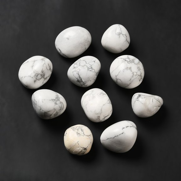 500 g Natural Howlite Beads Tumbled Stone Healing Stones for Reiki Healing Crystals Chakra Balancing Vase Filler Gems No Hole/Undrilled Nuggets 17~30x15~27x8~22mm