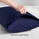 thumbnail image 5 of Fundas de almohada FLXXIE de microfibra tamaño queen size azul marino, juego de 2, 5 of 7