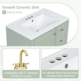 thumbnail image 5 of DTTRA 30" Freestanding Modern Bathroom Vanity with Ceramic Sink, Soft-Close Door and 3 Drawers, Light Green, 5 of 8