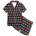 thumbnail image 1 of Hiiyo Little Girls Pajamas Full Print Short Sleeve Button Down Sleepwear Pjs, Sizes 2-13, 1 of 3