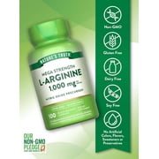 L Arginine 1000 mg | 100 Capsules | Mega Strength | Non-GMO and Gluten Free Supplement | By Nature's Truth