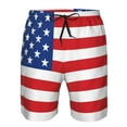 thumbnail image 3 of Goofa America Flags3 Printed Mens Swim Trunks Summer Quick Dry Short Beach Swimwear Bathing Suits-XX-Large, 3 of 9
