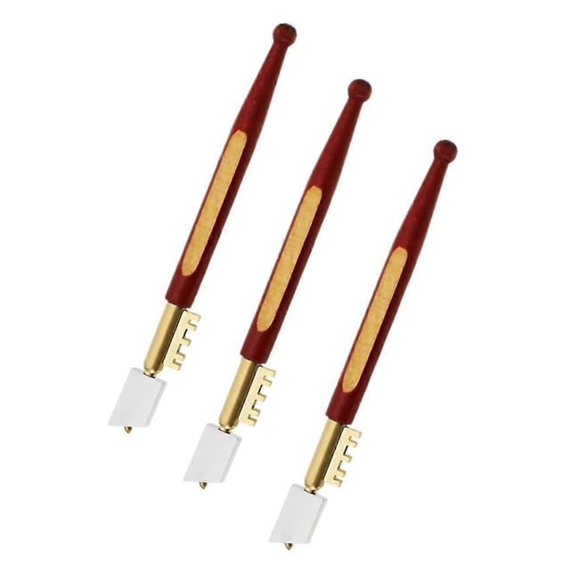 Diamond Tip Glass Cutter, 3 Pieces Professional Glass Cutting Tool