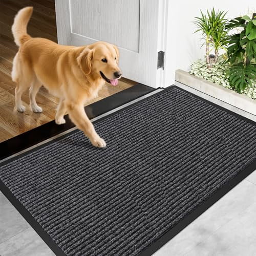 Heavy Duty Indoor Outdoor Doormat 72x24 Inches, Non-Slip Entryway Welcome Mat with Rubber Backing, Low Profile Commercial Grade Front Door Mat for High Traffic Areas