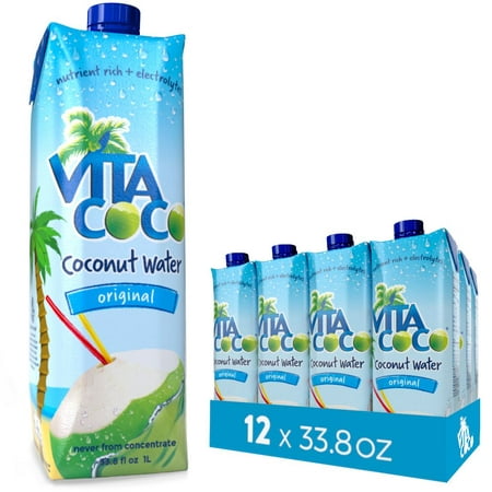 Vita Coco Coconut Water, Pure, 33.8 Fl Oz, 12 (Best Coconut Water Brands)