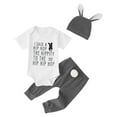 thumbnail image 1 of MIASHUI Baby Boys My First Easter Outfits Clothes Bunny Bodysuit with Rabbit Hat,White,3-6 Months, 1 of 7