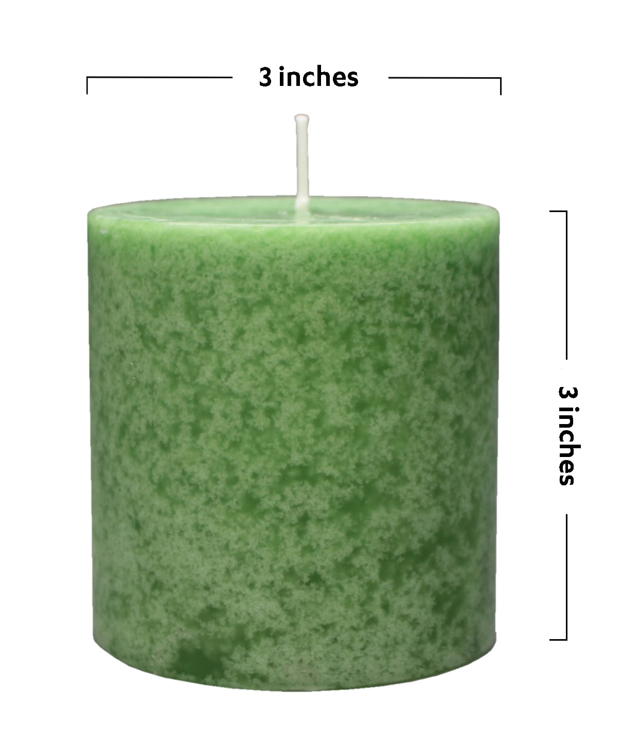 Mainstays Scented Mottled Pillar Candle, 3 x 3 inches, Green, Hidden Springs