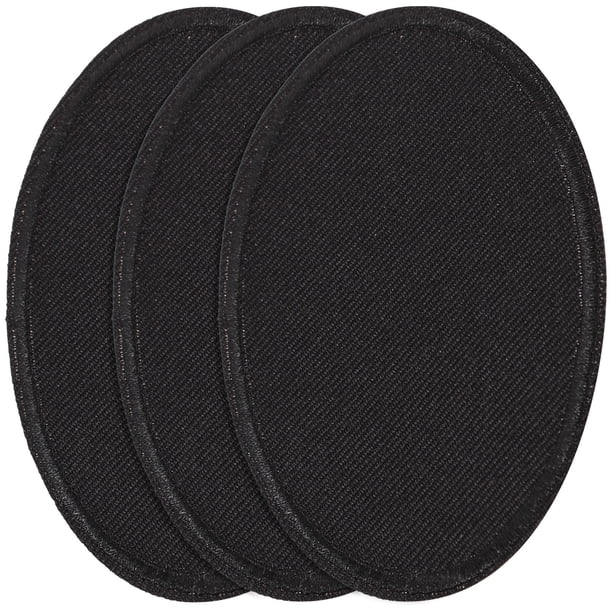 unbranded 3Ud Parches Para Ropa Auto Adhesivos Negros Ovalados Ideales Para Reparar Y Decorar Prendas
