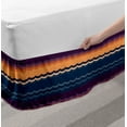thumbnail image 2 of Abstract Geometry Bed Skirt, Repetitive Colorful Waves Style Inspired Illustration, Elastic Bedskirt Dust Ruffle Wrap Around for Bedding Decor, 4 Sizes, Dark Purple Pale Orange, by Ambesonne, 2 of 2