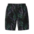 thumbnail image 4 of Lsque Mens Swim Trunks Lavender Flowers Pattern - Bathing Suit Compression Liner - Beach Swim Shorts Swimwear - (S-3XL) - Stretch Quick Dry -Large, 4 of 9
