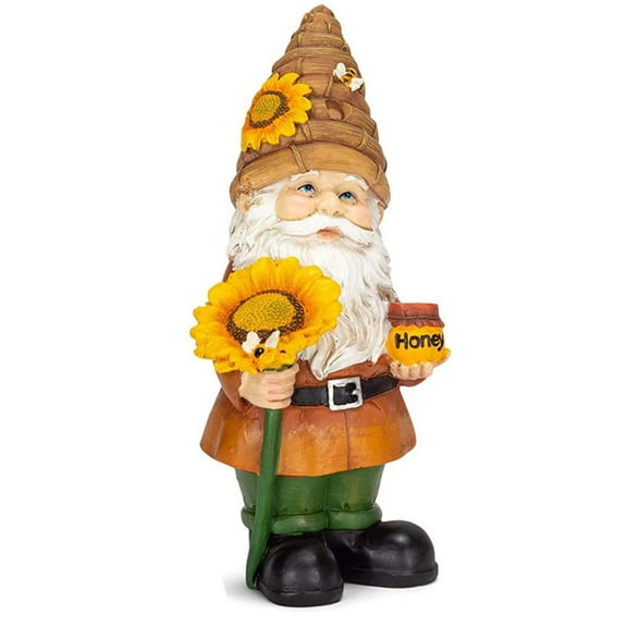 Resin Garden Gnome Statue Cute Home Garden Decoration for Birthday Yard Lawn Ornament Figurine